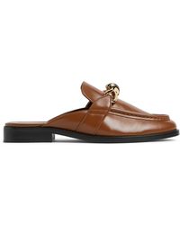 Bottega Veneta - Astaire Calfskin Loafer Mules - Lyst