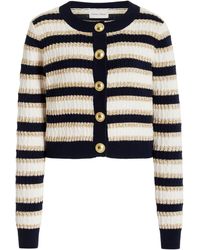 Cara Cara - Bettina Striped Metallic-cotton Knit Cardigan - Lyst