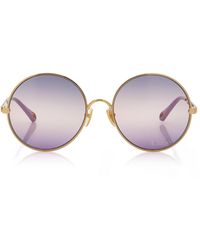 Chloé - Aly Round-frame Metal Sunglasses - Lyst