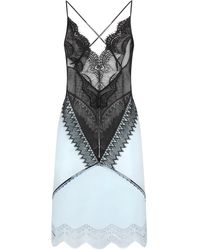Tom Ford - Lace-Paneled Leather Slip Dress - Lyst