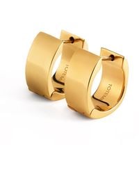 TOTEME - Signature 18k Gold-plated Hoop Earrings - Lyst