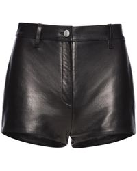 Magda Butrym - High-rise Leather Mini Shorts - Lyst