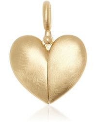 Lauren Rubinski - Paulette 14k Yellow Gold Open Heart Pendant - Lyst