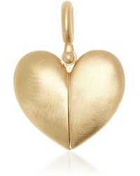 Lauren Rubinski - Paulette 14k Yellow Gold Open Heart Pendant - Lyst