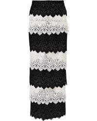Carolina Herrera - Tiered Lace Maxi Pencil Skirt - Lyst