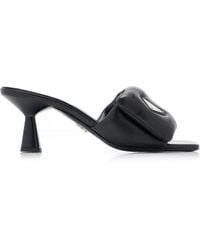 Prada - Padded Leather Mules - Lyst