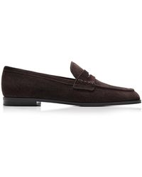 Gianvito Rossi - Georgie Suede Loafers - Lyst