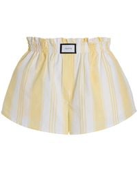 YAITTE - Palma Jacquard-Striped Cotton Shorts - Lyst