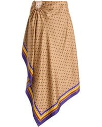 Christopher Esber - Exclusive La Isla Bandana-Print Silk-Twill Midi Skirt - Lyst