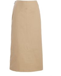 Brandon Maxwell - The Avery Cotton Gabardine Midi Skirt - Lyst