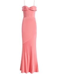 Alex Perry - Cupped Draped Satin-Crepe Gown - Lyst