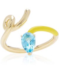 Bea Bongiasca - B 9k Yellow Gold Topaz Enameled Ring - Lyst