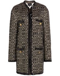 Giambattista Valli - Sequin-trimmed Tweed Coat - Lyst