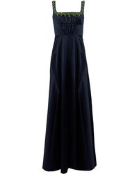 Erdem - Embroidered Gathered Cotton-blend Gown - Lyst