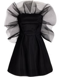 Carolina Herrera - Dramatic Ruffled Bodice Silk Faille Mini Dress - Lyst