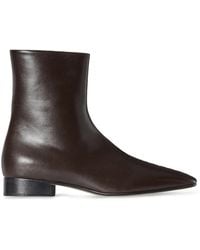 The Row - Cindy Leather Ankle Boots - Lyst
