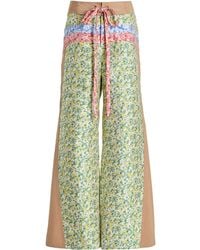 Rosie Assoulin - Paneled Cotton-blend Wide-leg Pants - Lyst