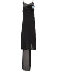 Prada - Nylon Crepe Midi Dress - Lyst