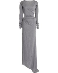 Victoria Beckham - Circle-neck Cotton Maxi Dress - Lyst