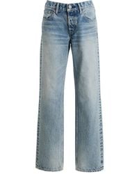 Moussy - Albany Rigid Low-Rise Straight-Leg Jeans - Lyst