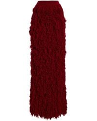 Ashlyn - Curly Textured Wool Maxi Skirt - Lyst