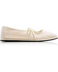 Vibi Venezia - Exclusive Brigitte Linen Mary Jane Flats - Lyst