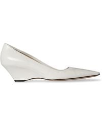 The Row - Liisa Leather Wedge Pumps - Lyst
