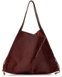Christian Louboutin - Le 54 Croc-embossed Leather Tote Bag - Lyst