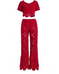 Akoia Swim - Exclusive Bunga Crocheted Cotton Pant Set - Lyst
