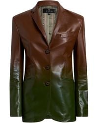 Etro - Ombré Leather Blazer - Lyst