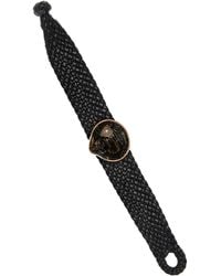 Dezso by Sara Beltran - 18k Gold Diamond Leather Bracelet - Lyst