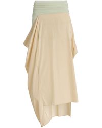 Colleen Allen - Stocking-Waist Draped Midi Skirt - Lyst