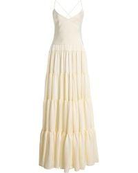 Arcina Ori - Exclusive Bridal Ruffled Crepe Maxi Dress - Lyst