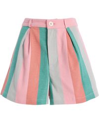 Marrakshi Life - Exclusive Riviera Striped Cotton Shorts - Lyst