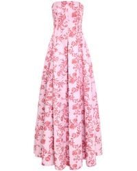 Emilia Wickstead - Auclair Strapless Floral Taffeta Gown - Lyst
