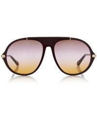 Chloé - Aviator-Frame Acetate Sunglasses - Lyst