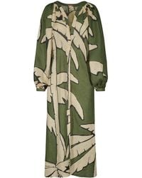 Johanna Ortiz - Weaving Weves Printed Linen Midi Dress - Lyst
