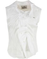 Vivienne Westwood - Ss Drunken Silk-Cotton Blend Shirt - Lyst