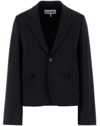 Loewe - Midnight Wool Blazer - Lyst