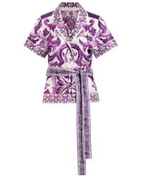 Dolce & Gabbana - Maiolica Shirt And Blouse - Lyst