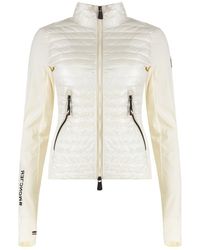 Moncler - Cardigan With Padded Front Panel - Lyst
