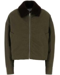 Loewe - Khaki Cotton Jacket - Lyst