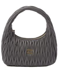 Miu Miu - Wander Matelassé Nappa Leather Hobo Bag - Lyst