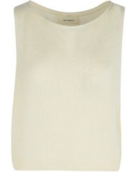 Lisa Yang - 'Devine' Cream Silk Blend Vest - Lyst