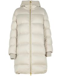 Moncler - 'Blamont' Ivory Polyester Down Jacket - Lyst