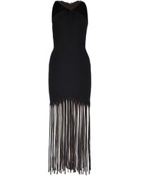 Bottega Veneta - Cut-Out Shoulder T-Shirt With Fringed Hemline - Lyst
