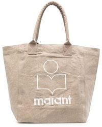 Isabel Marant - Yenky Canvas Tote With Embroidered Logo Bags - Lyst