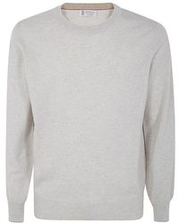 Brunello Cucinelli - Long Sleeves Crew Neck Sweater - Lyst