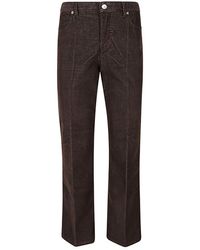 I LOVE MY PANTS - Ribbed Velvet Flared Trousers - Lyst