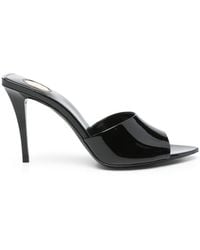 Saint Laurent - Romy Patent Leather Mules - Lyst